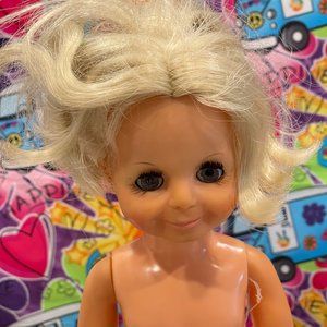 Vintage Ideal Toy Blonde Velvet Crissy 15" Doll Eyes Open/Close